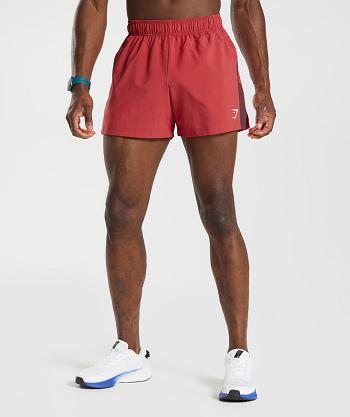 Pánské Šortky Gymshark Sportovní 5" Červené Vínové | CZ 2893BEX